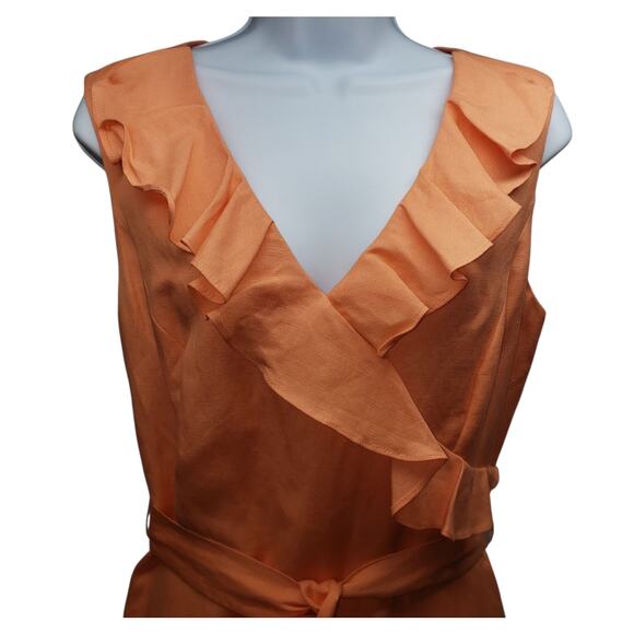 Tahari by Arthur S. Levine Linen Blend Dress Sz 10 Y2K Minimalist Career Style - Picture 4 of 13